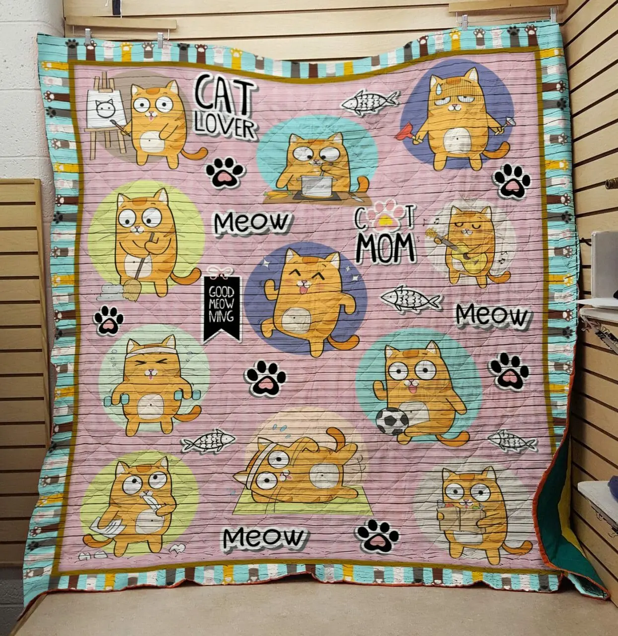 Cat Lover Quilt and Home Decor