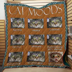 Cat Moods Quilt and Home Decor