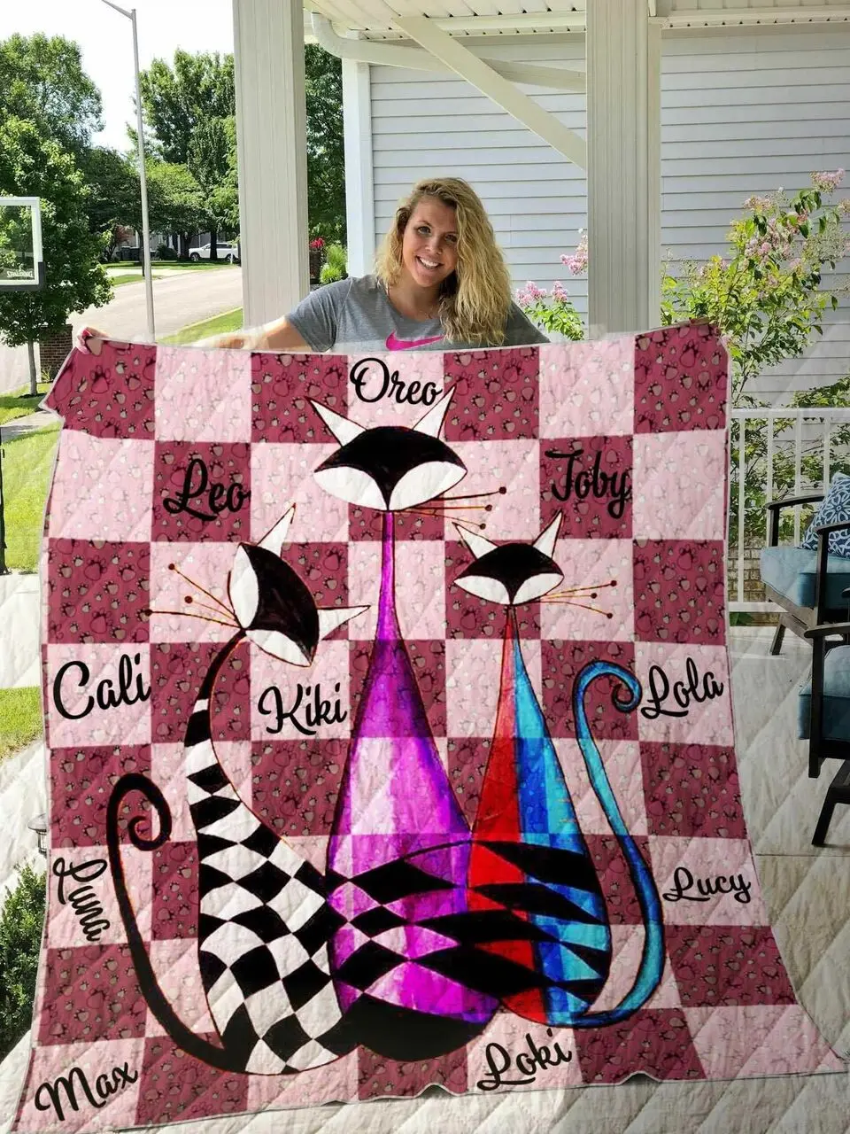 Cat Name Blanket Th1807 Quilt and Home Decor