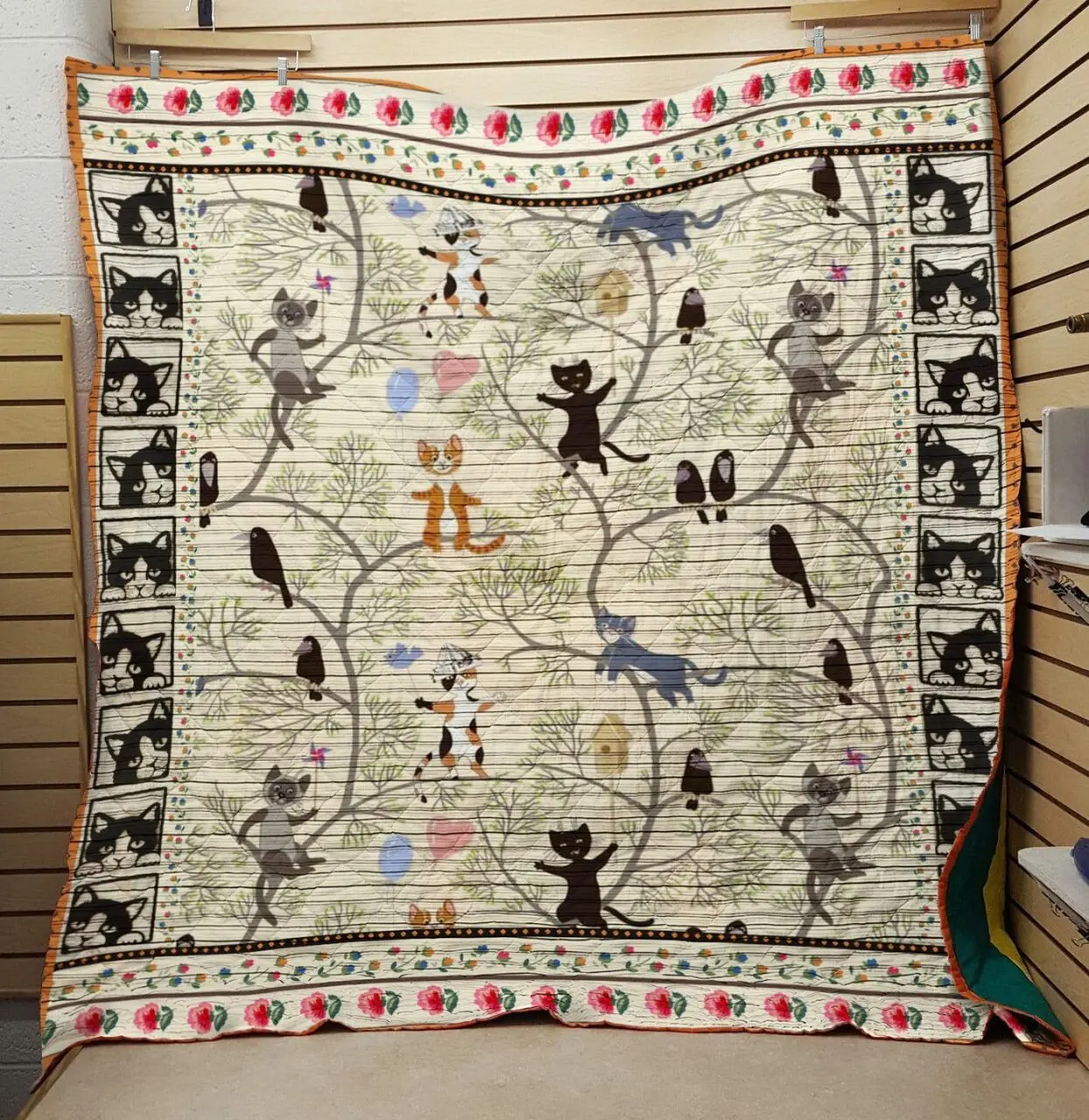 Cat Naughty Quilt and Home Decor