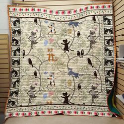 Cat Naughty Quilt and Home Decor