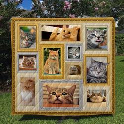 Cat Quilt Blanket Dhc170120796Td and Home Decor