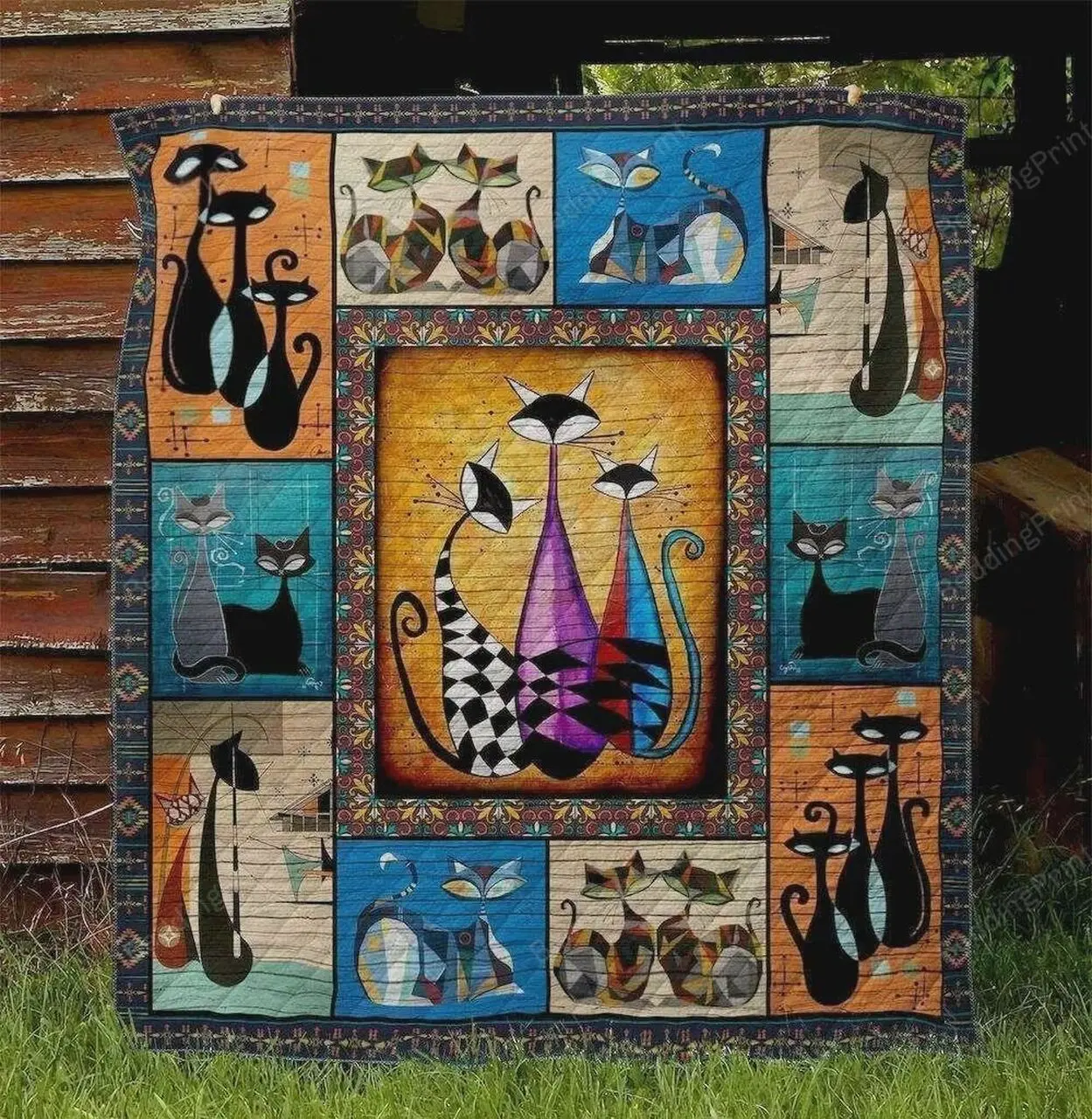 Cat Quilt Blanket Great Customized Blanket Gifts For Birthday Christmas Thanksgiving and Home Decor