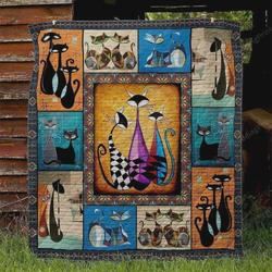 Cat Quilt Blanket Great Customized Blanket Gifts For Birthday Christmas Thanksgiving and Home Decor