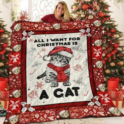 Cat Simple Love VD 3D Customized Quilt and Home Decor