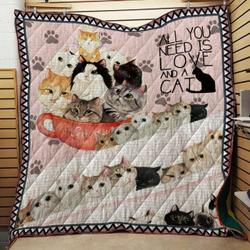 Cat V3 C 3D Customized Quilt and Home Decor