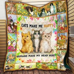 Cat V5 Just Love 3D Customized Quilt and Home Decor