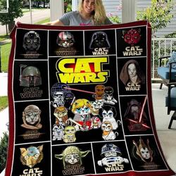 Cat Wars 1 Blanket Th1607 Quilt and Home Decor
