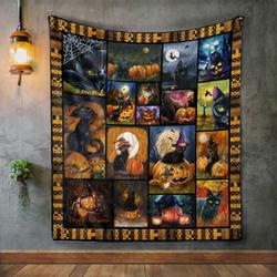Cats Haloween Album Covers Quilt Blanket and Home Decor