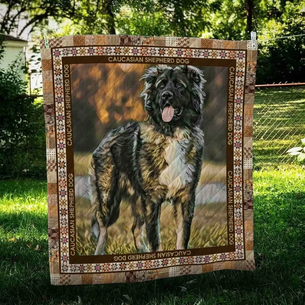 Caucasian Shepherd Dog Cl09100079Mdq Quilt Blanket and Home Decor