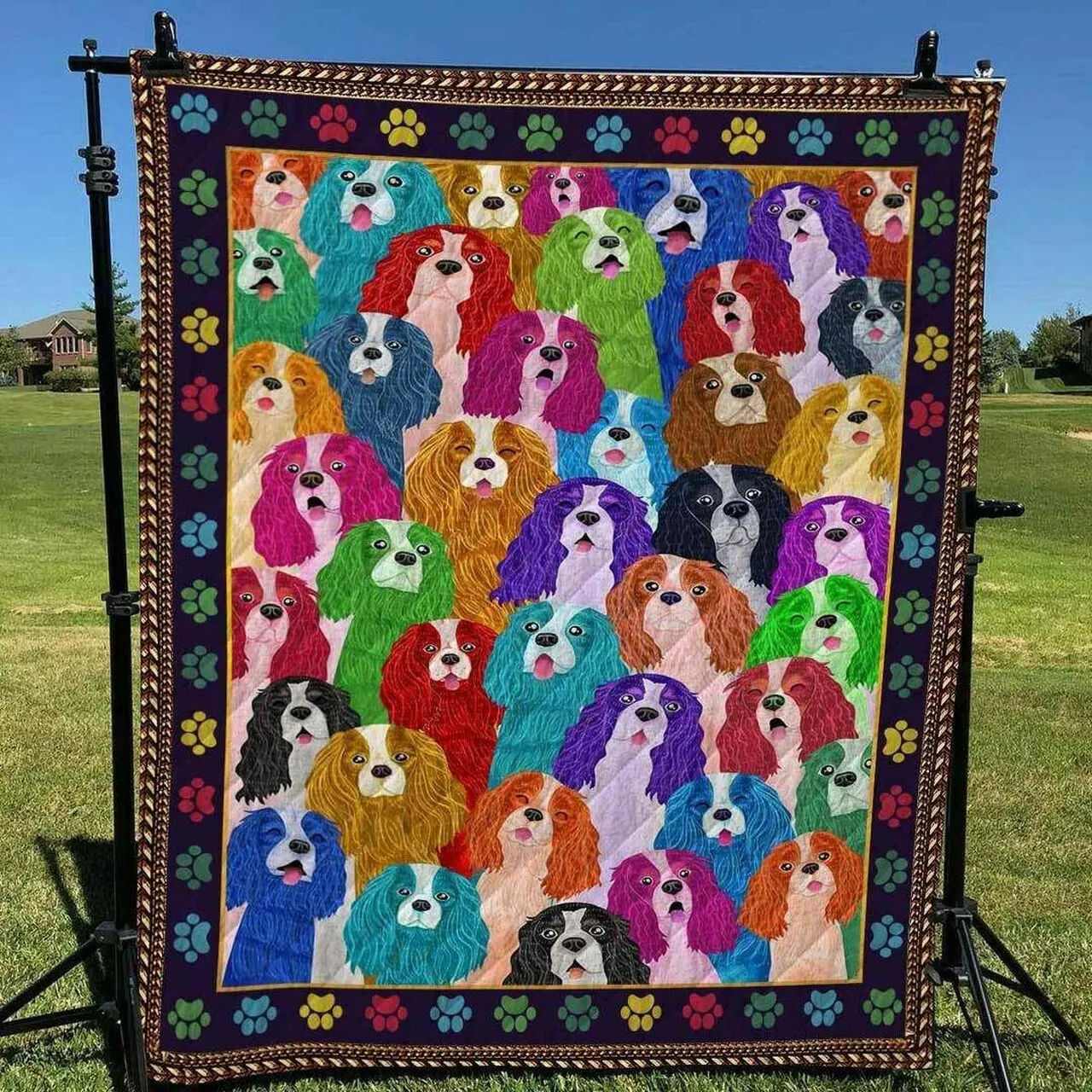 Cavalier King Charles Spaniel Cl09100083Mdq Quilt Blanket and Home Decor