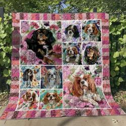 Cavalier King Charles Spaniel Hm110606 Quilt Blanket and Home Decor