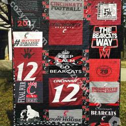 Ccbc M290726 Cincinnati Bearcats Quilt Blanket  Quilt and Home Decor
