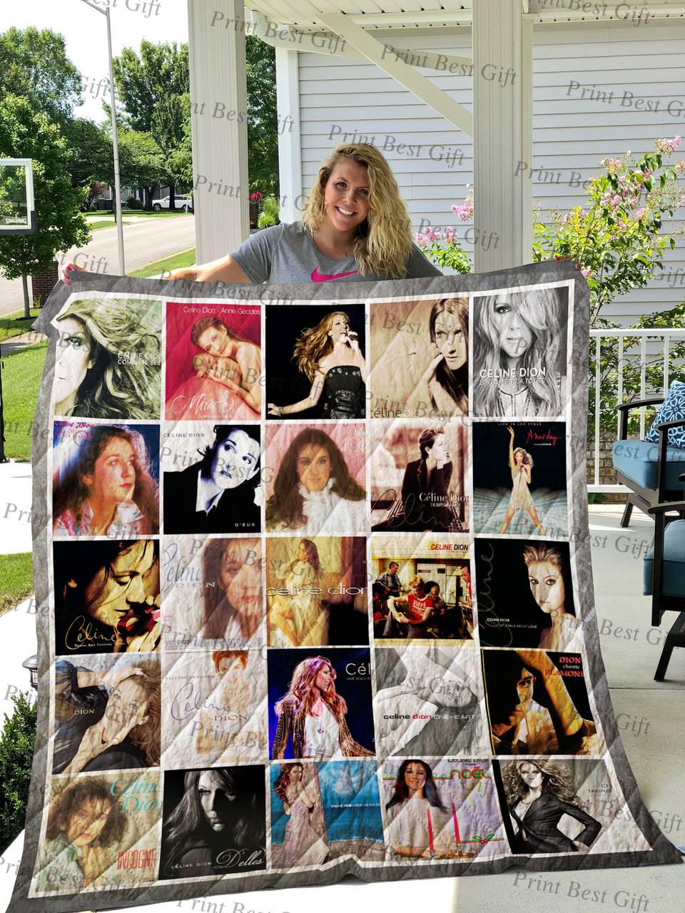 Celine Dion Albums Cover Poster Quilt 4 and Home Decor