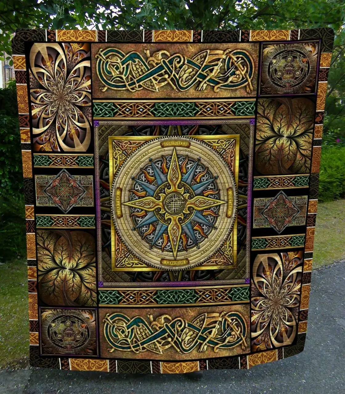 Celtic Quilt Blanket Lml040602 and Home Decor