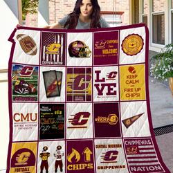 Central Michigan Quilt Blanket and Home Decor