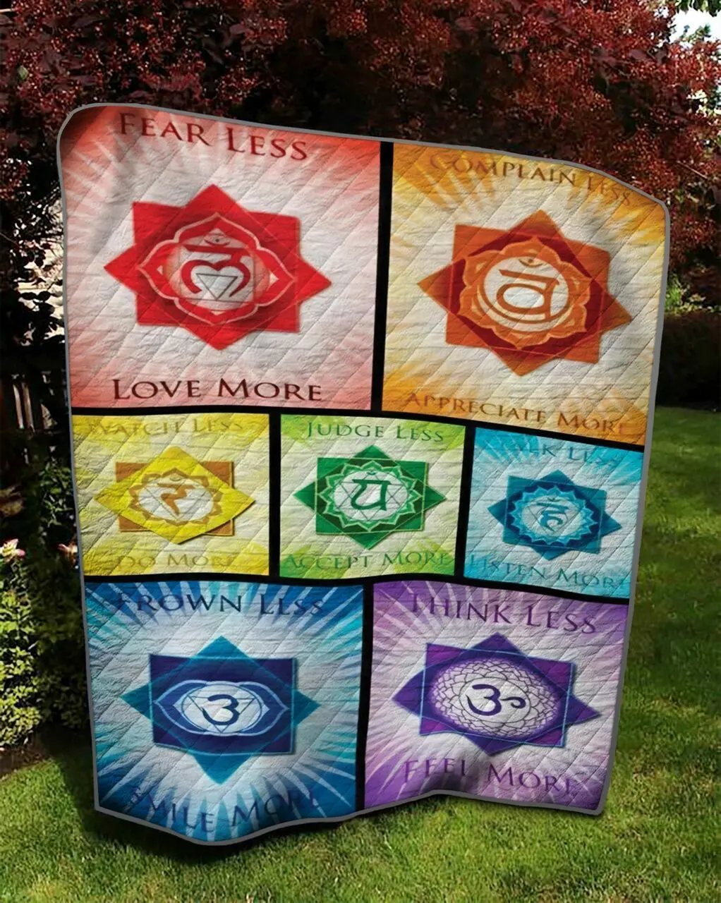 Chakra Quilt Blanket and Home Decor