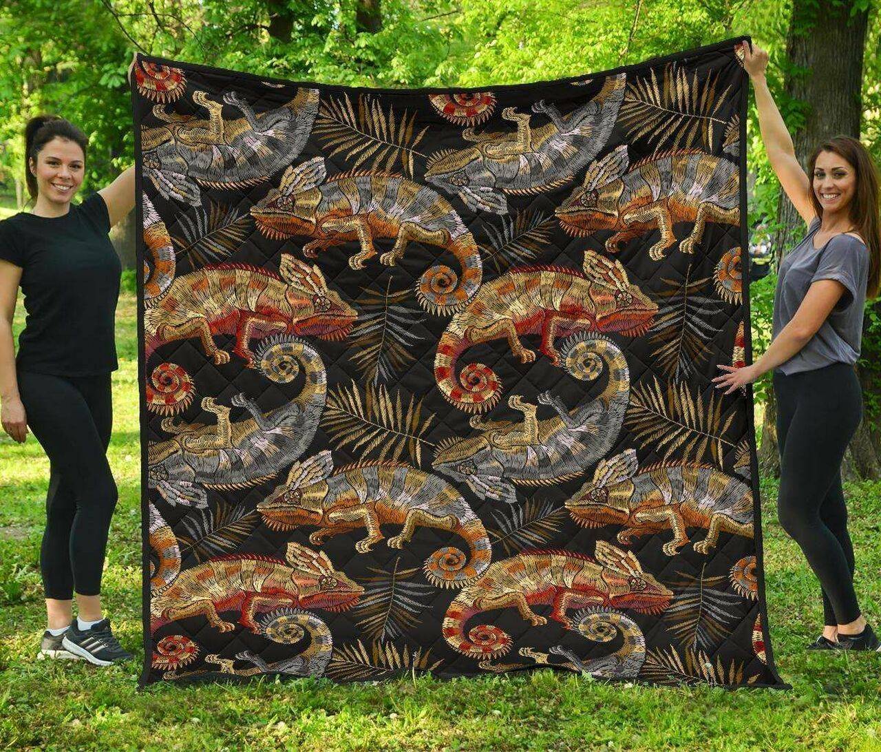 Chameleon Cl12100134Mdq Quilt Blanket and Home Decor