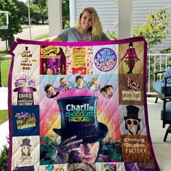 Charlie And The Chocolate Factory Poster Quilt Blanket and Home Decor