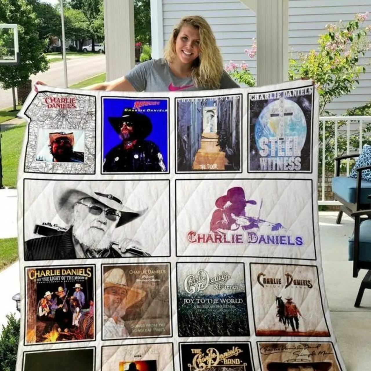Charlie Daniels 3D Personalized Customized Quilt Blanket 11 and Home Decor