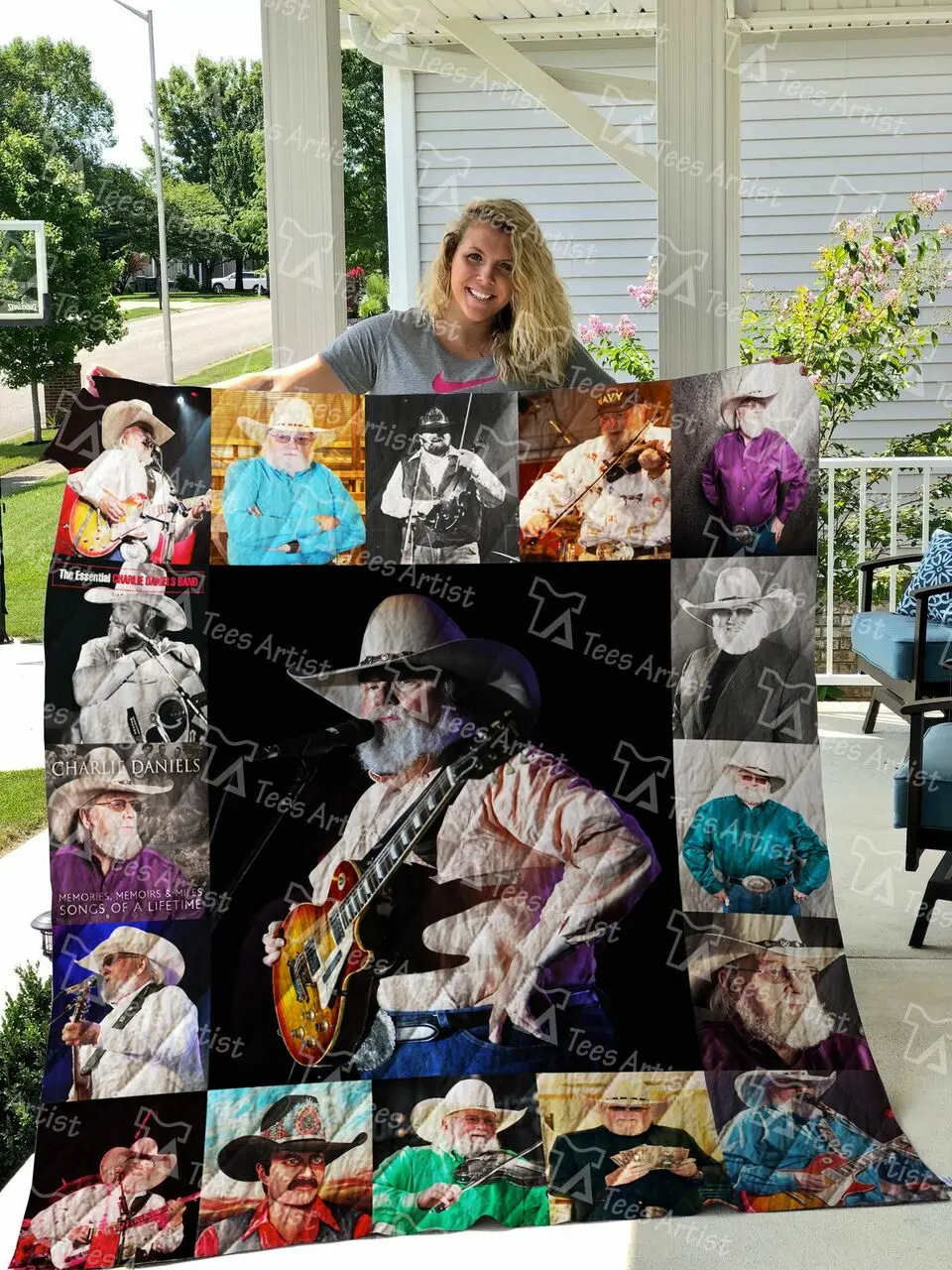 Charlie Daniels Quilt Blanket 01123 and Home Decor