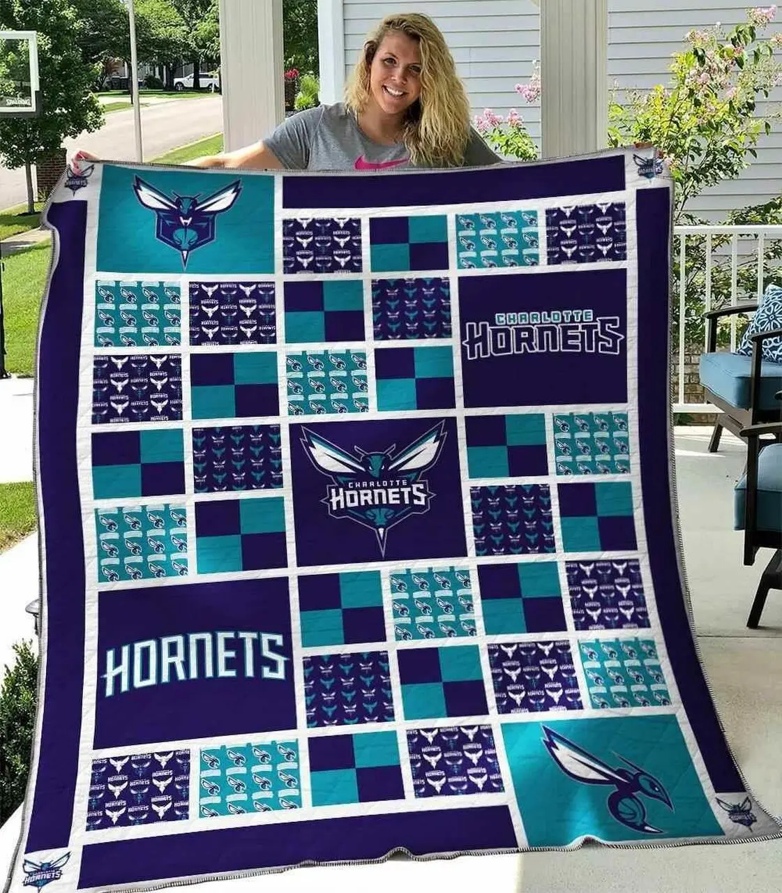 Charlotte Hornets V1 Blanket Th0207 Quilt and Home Decor