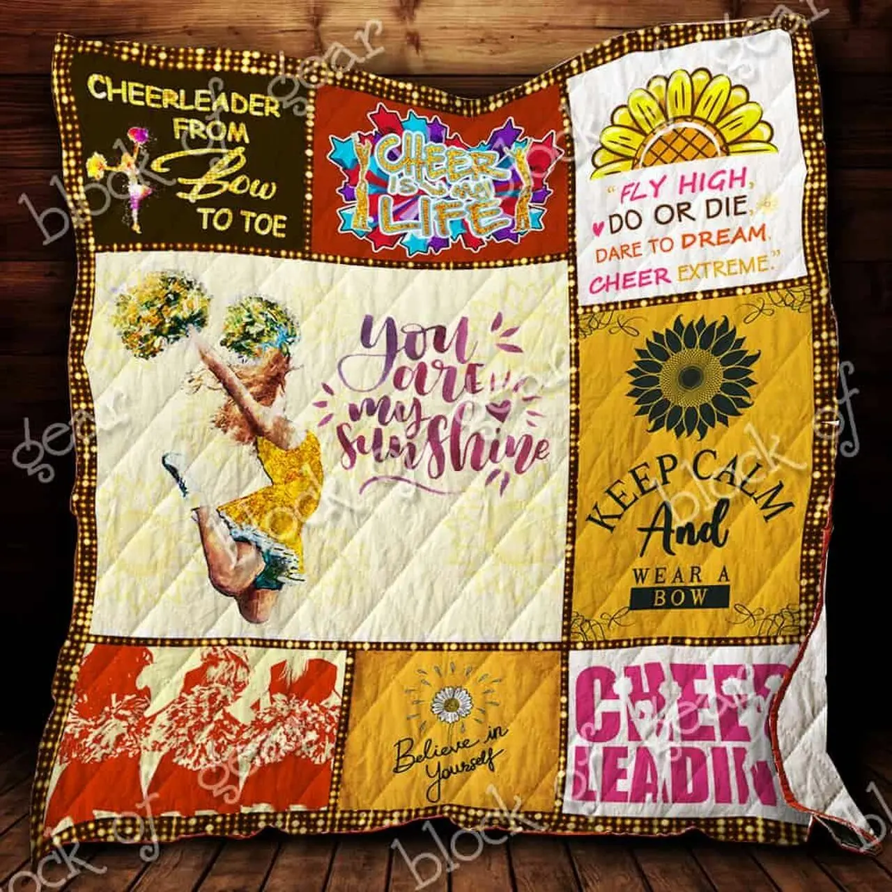 Cheerleader Cl2100102Mdq Quilt Blanket and Home Decor