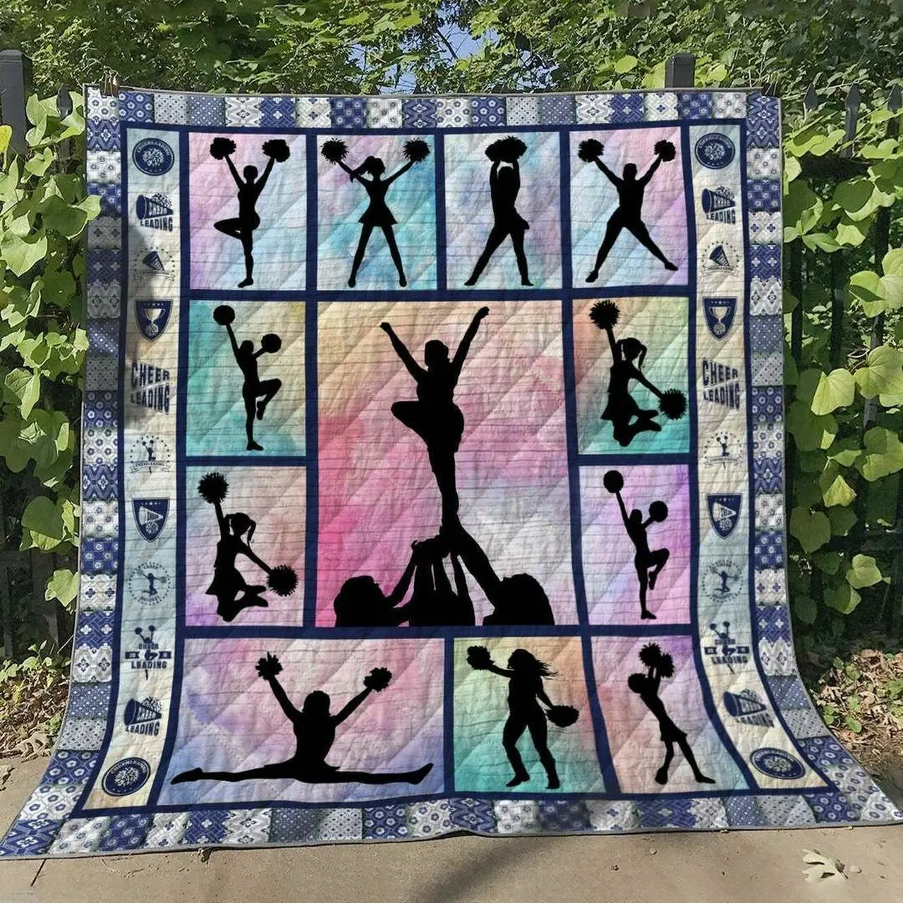 Cheerleading Ht100607 Quilt Blanket and Home Decor