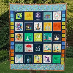Chemistry Geek Quilt Rgi and Home Decor