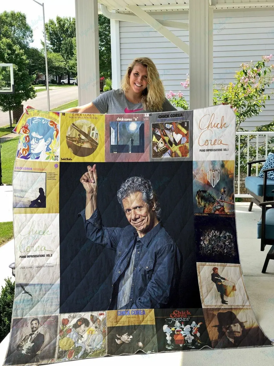Chick Corea Quilt Blanket and Home Decor