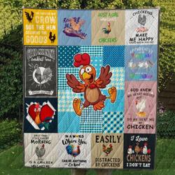 Chicken Cl14100103Mdq Quilt Blanket and Home Decor