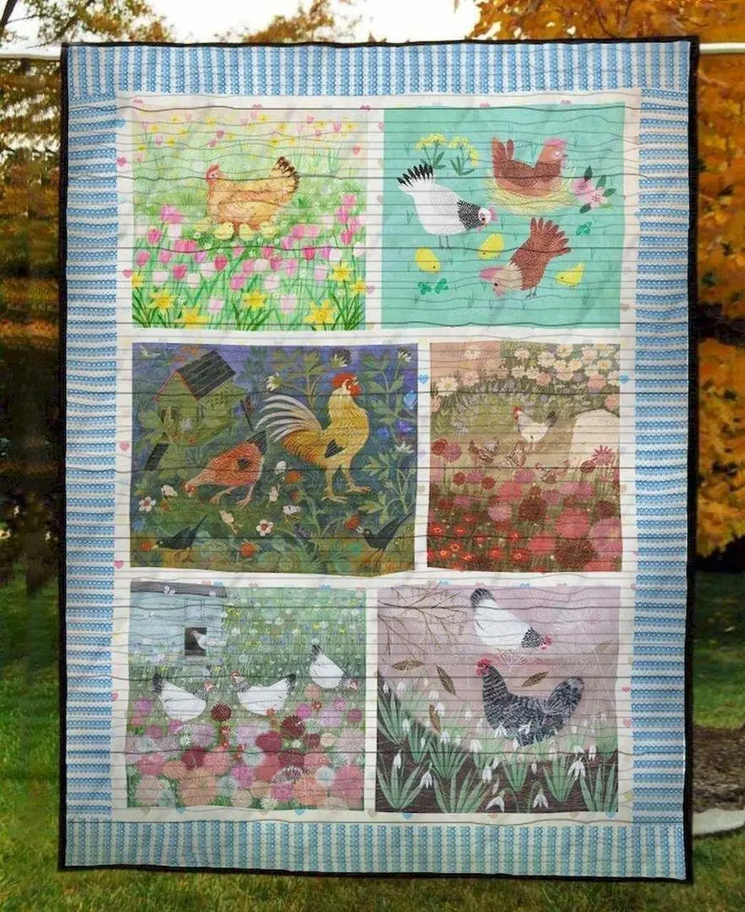 Chicken Life Hur Quilt Cysisn and Home Decor