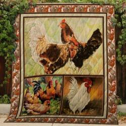 Chicken Quilt V1 and Home Decor