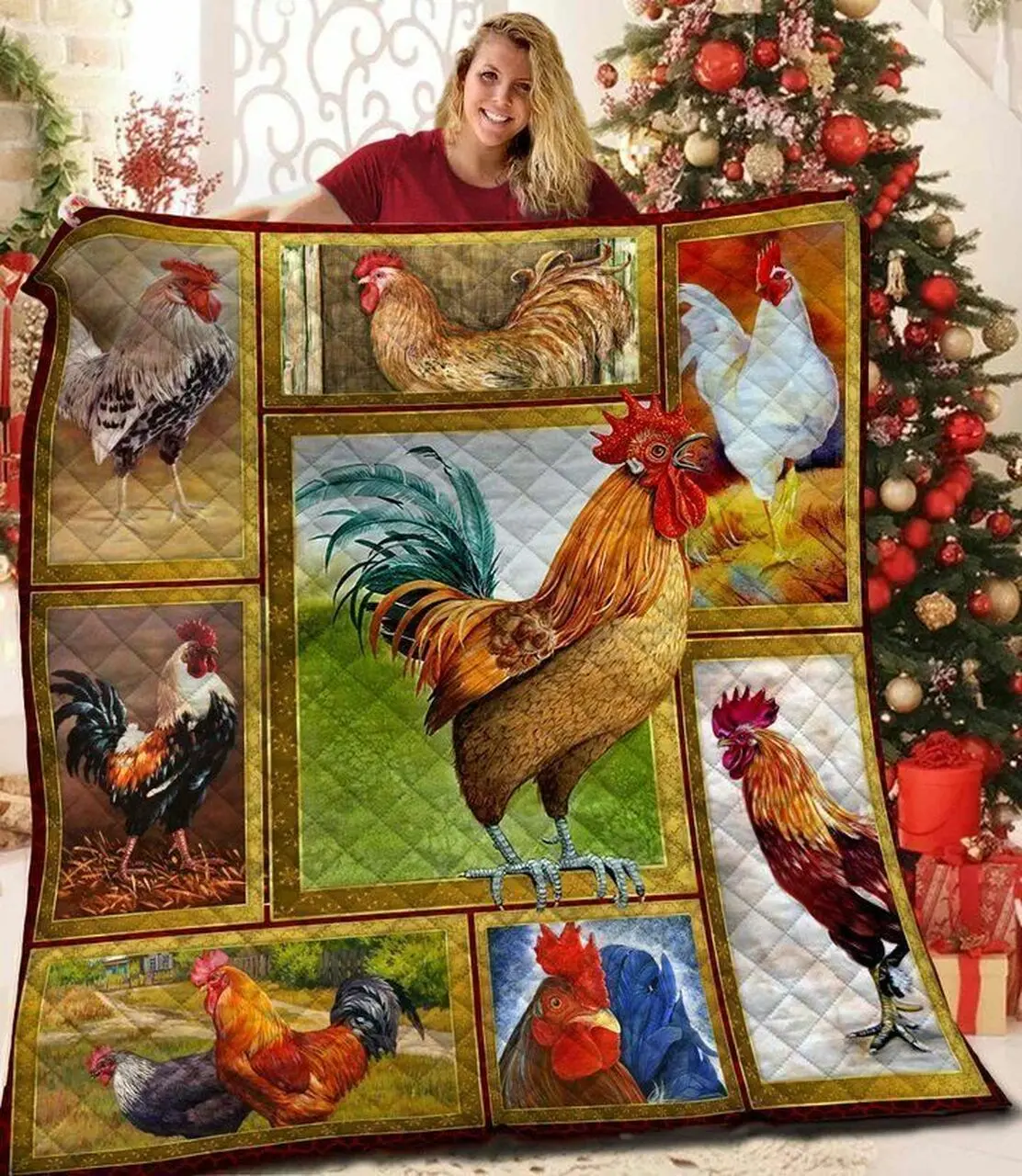 Chicken Rolling The Morning Awesome MYT33 3D Customized Quilt and Home Decor