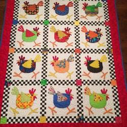 Chicks Talk Quilt Blanket Yld9  Quilt and Home Decor