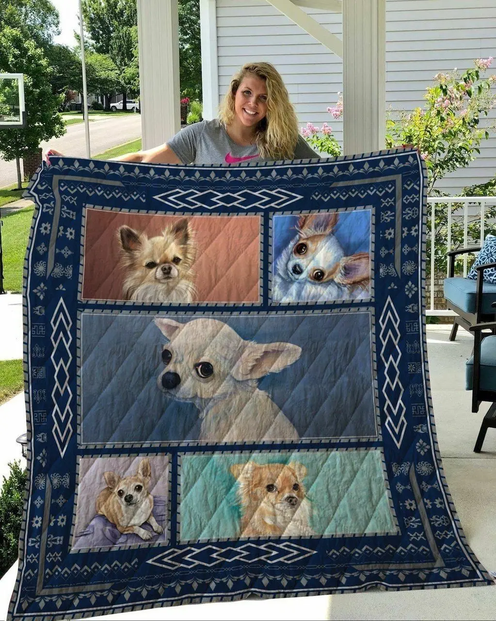 Chihuahua Bright As The Sun Quilt Blanket Dhc020120621Td and Home Decor