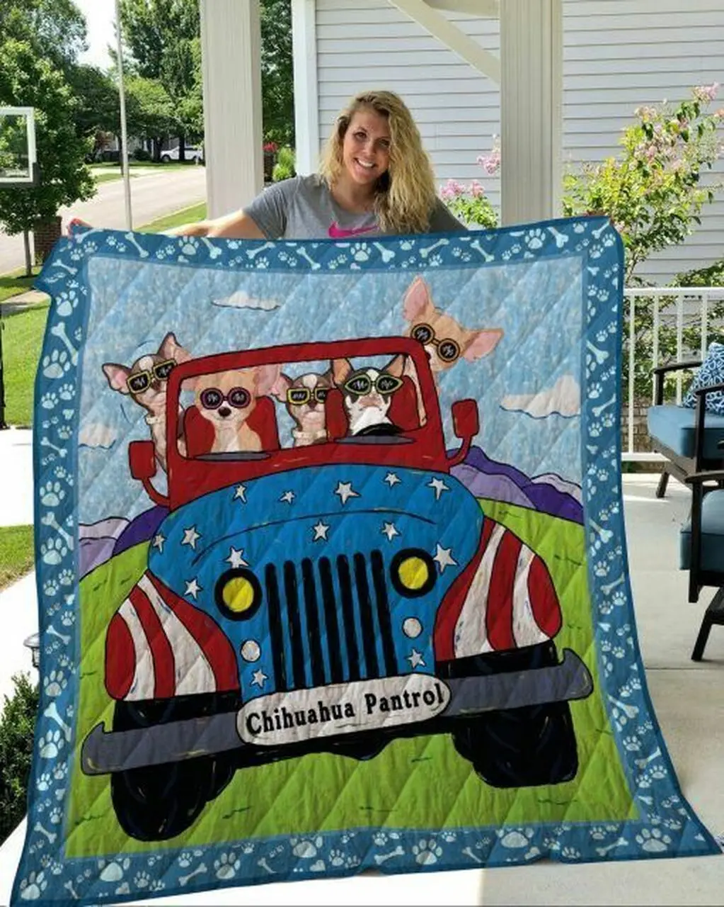 Chihuahua Cl08110124Mdq Quilt Blanket and Home Decor