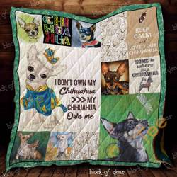 Chihuahua Cold Nose Warm Heart Blanket KC1307 Quilt and Home Decor