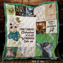 Chihuahua, Cold Nose Warm Heart D282 Customize Quilt Blanket and Home Decor