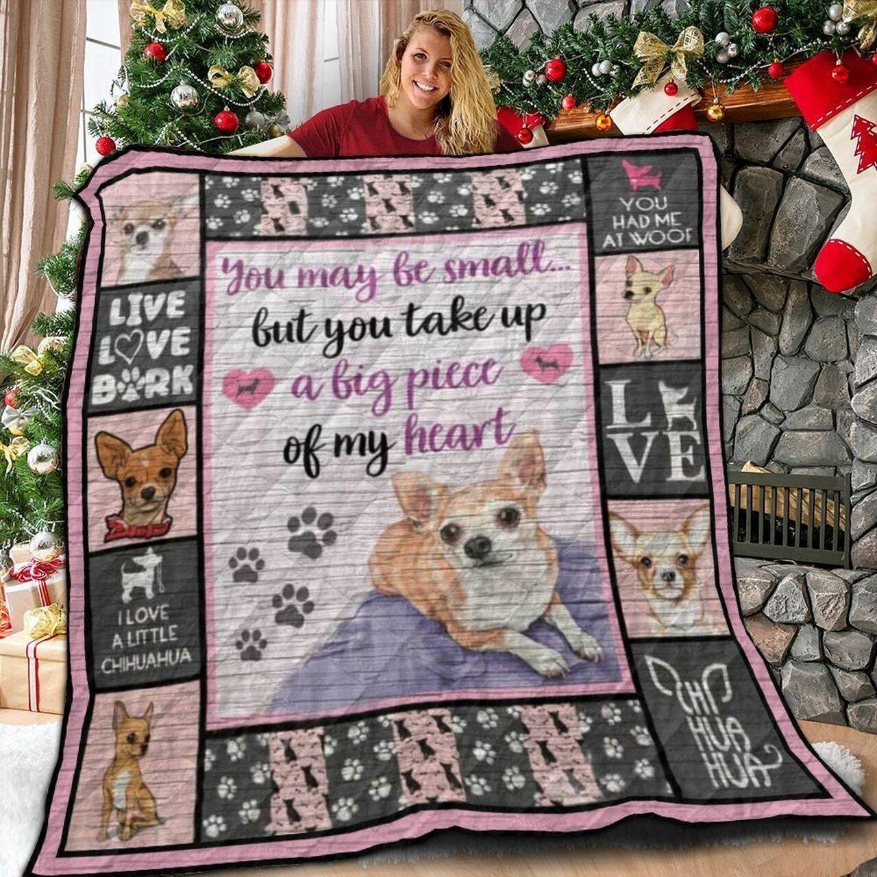 Chihuahua Heart For Lover 3D Customized Quilt and Home Decor