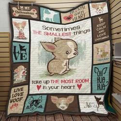 Chihuahua M Cutie 3D Customized Quilt and Home Decor