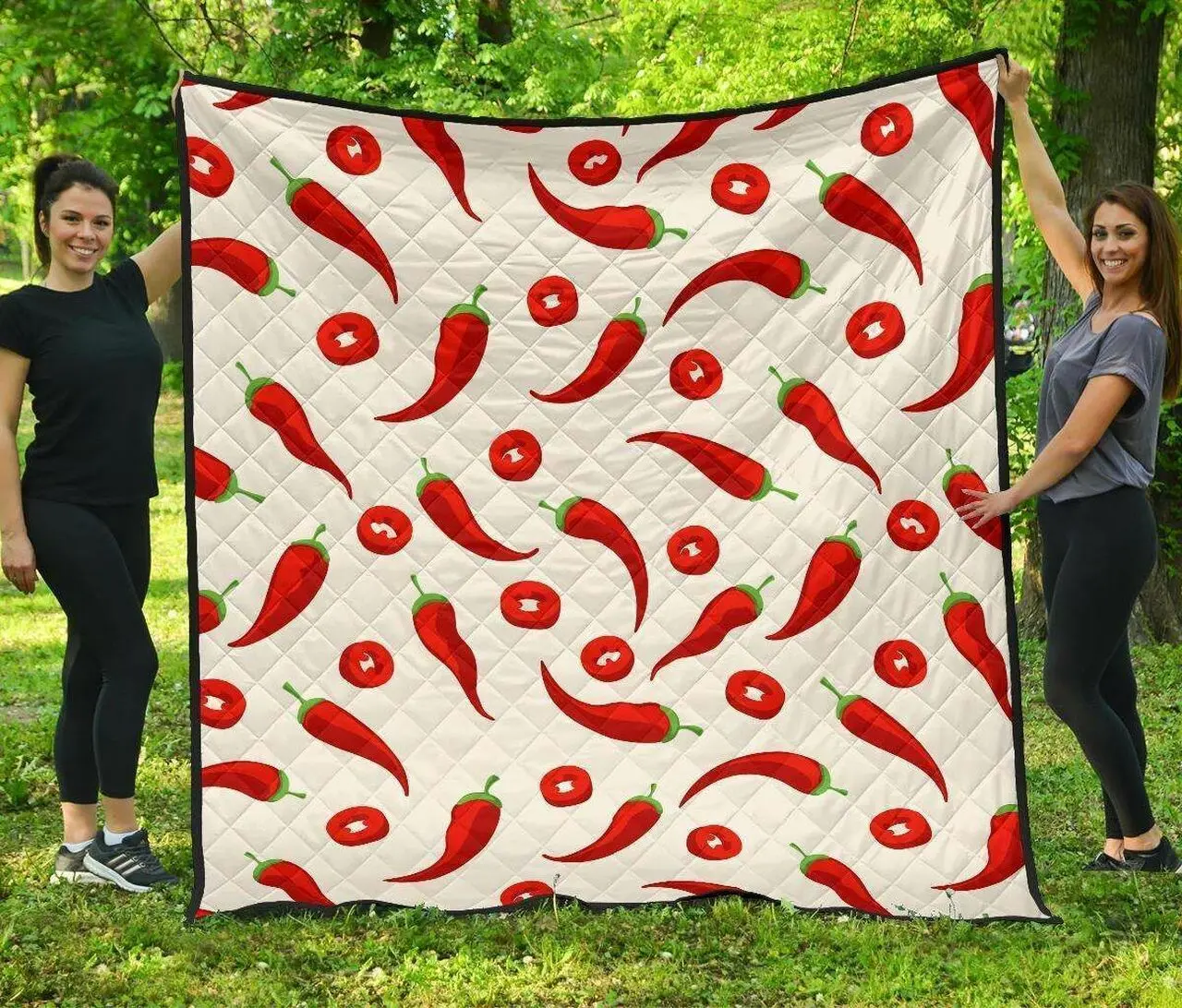 Chili Pattern DHCDHC DT1910 Quilt Blanket and Home Decor