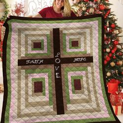 Chistian Cross Jfj Quilt Yox and Home Decor