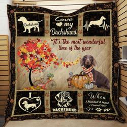 Chocolate Dachshund New Blanket  Quilt and Home Decor