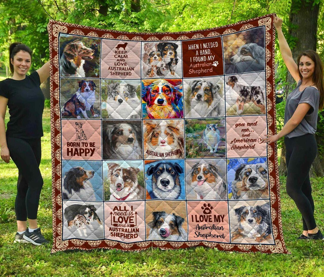 Chqda26010 Australian Shepherd Blanket Th1609 Quilt and Home Decor