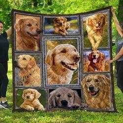 Chqdog41003 Golden Retriever Blanket Th1609 Quilt and Home Decor