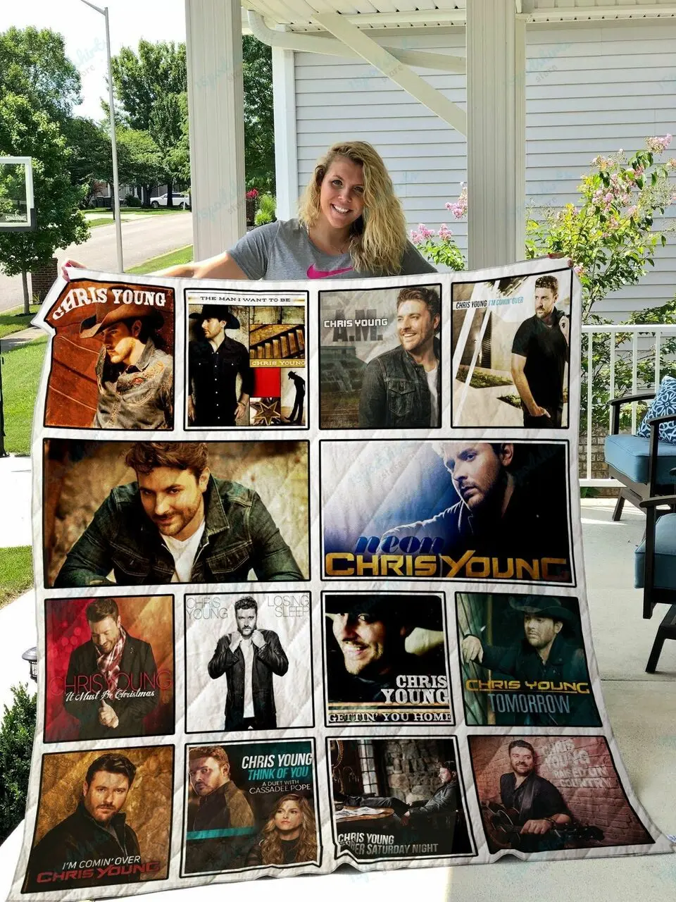 Chris Young Quilt Blanket and Home Decor