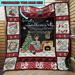 Chrismas Movies Watching Quilt Ir106 Fllc0608 and Home Decor