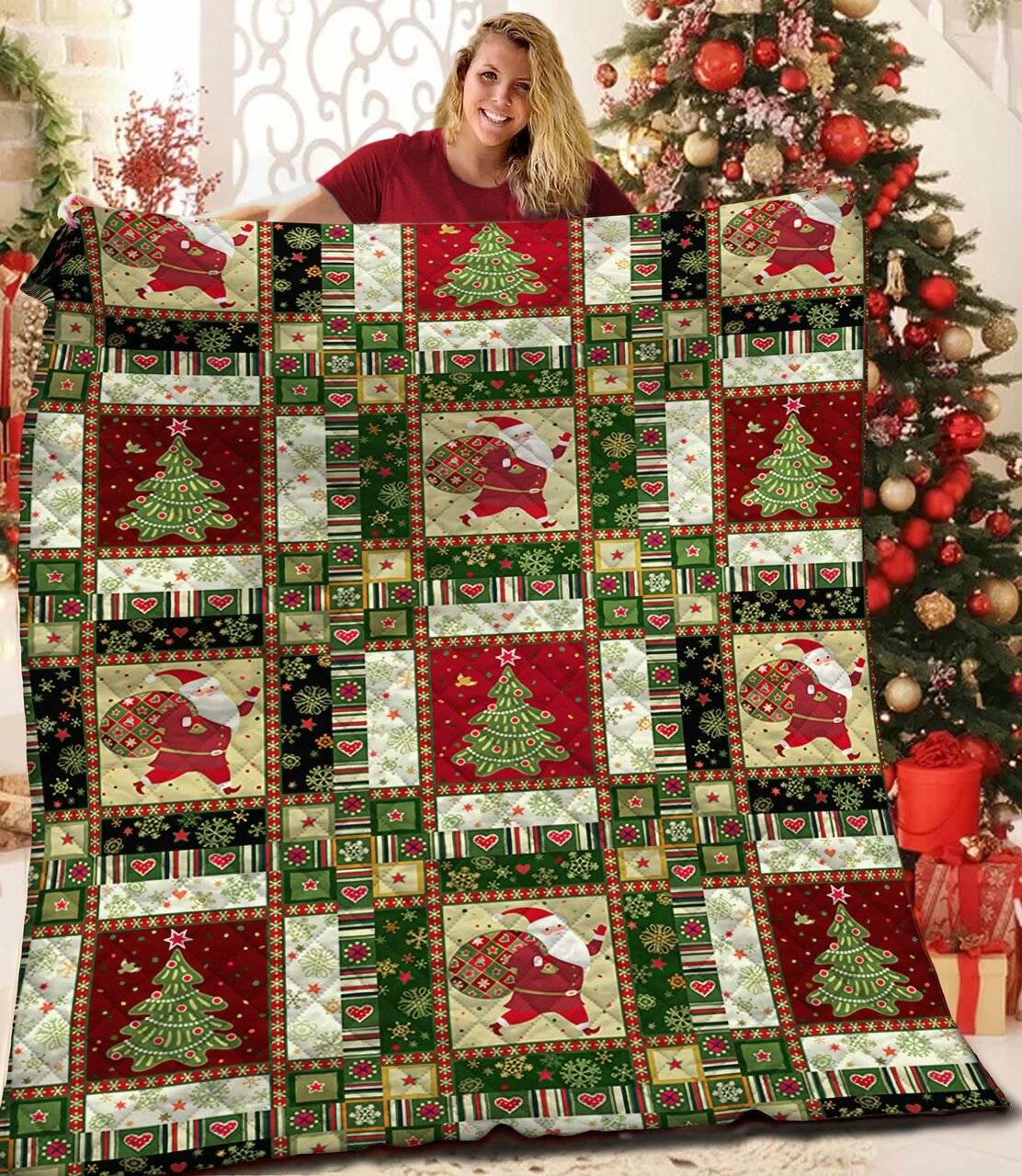 Christmas Jfj Quilt Wok and Home Decor