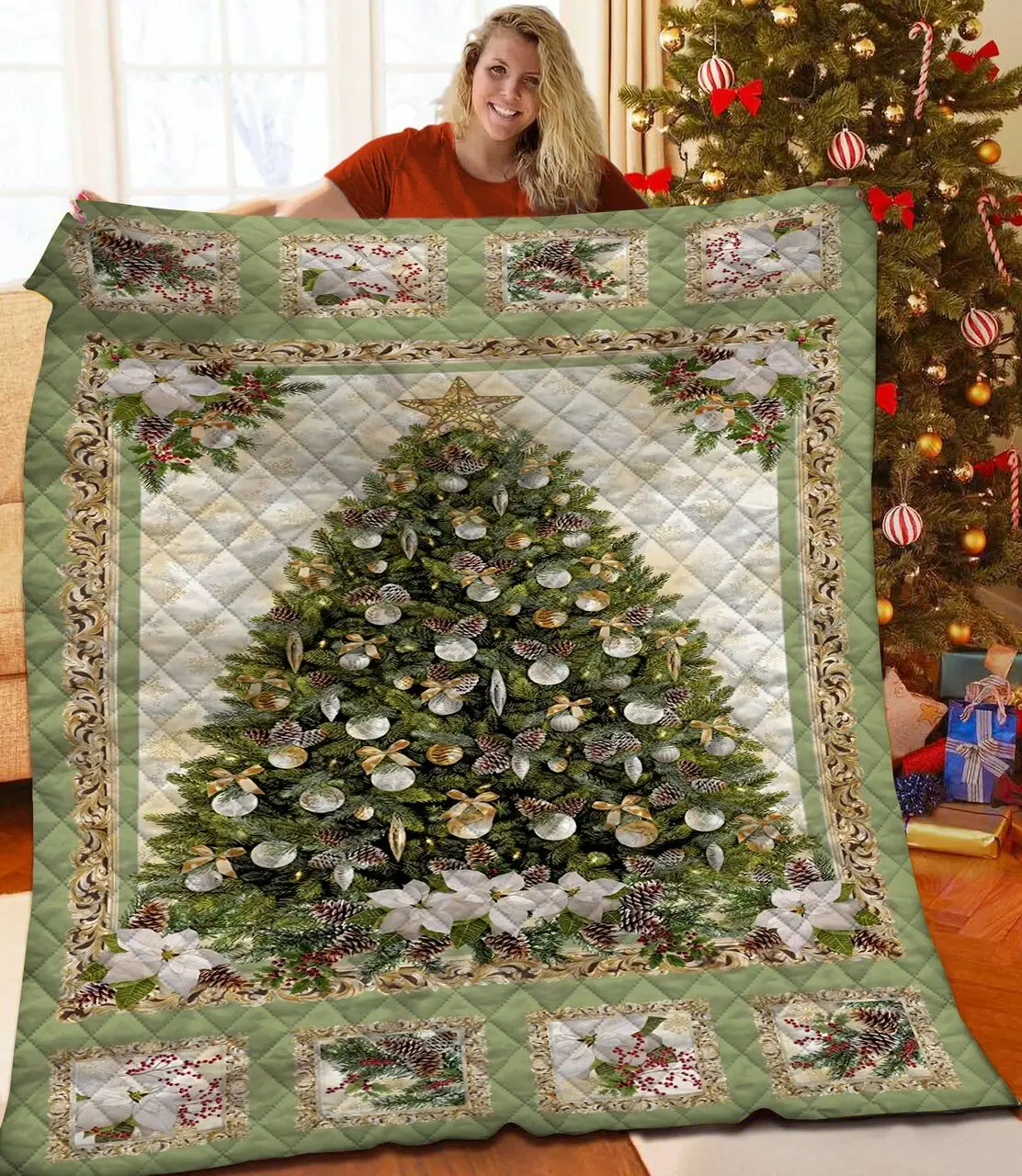 Christmas Jfj Quilt Wqn and Home Decor